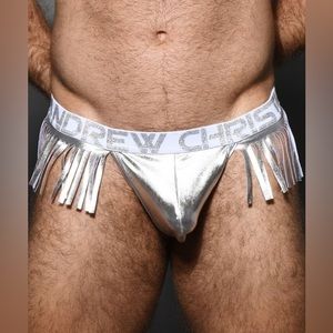 Silver Fringe Thong
